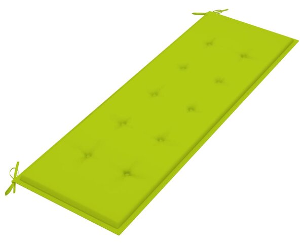 3 személyes tömör eukaliptuszfa kerti pad párnával 150 cm