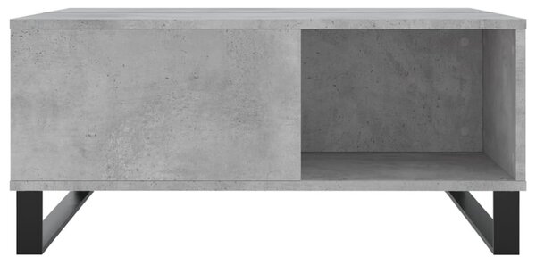 Betonszürke szerelt fa dohányzóasztal 80x80x36,5 cm