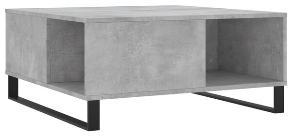 Betonszürke szerelt fa dohányzóasztal 80x80x36,5 cm