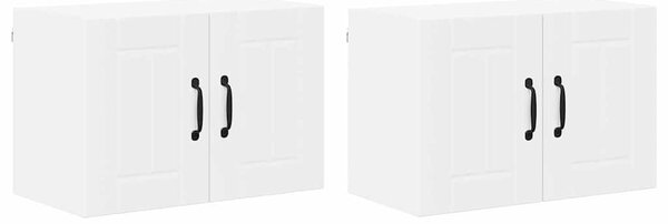 Fali konyhaszekrény 2 pcs Fehér 60 x 31 x 40 cm Faanyag