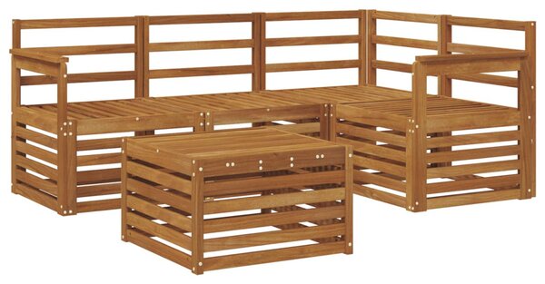 Kültéri kanapé szett 5 pcs Természetes