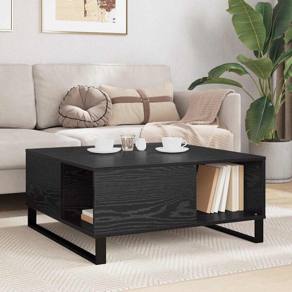 Dohányzóasztal Fekete tölgy 80 x 80 x 36,5 cm Faanyag