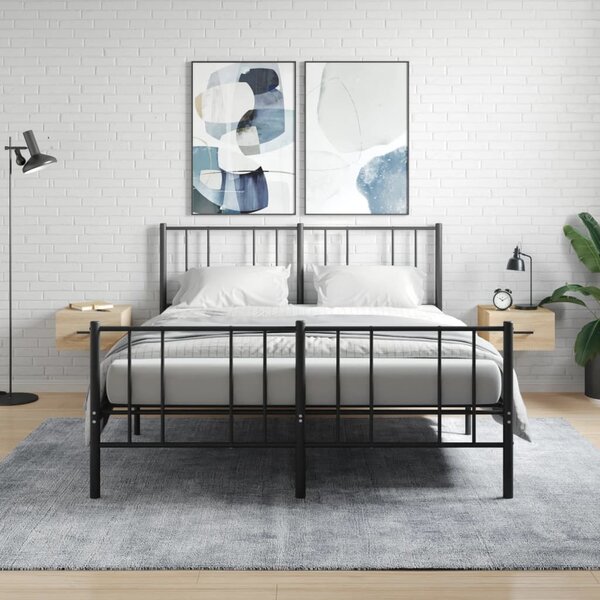 2 db sonoma tölgy falra szerelhető éjjeliszekrény 35x35x20 cm