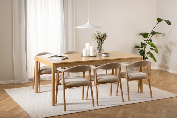 MAZZONI EXPORT PACIFIC Természetes Tölgy 200x100 cm – FA ASZTAL BOHO/SKANDINÁV STÍLUSBAN