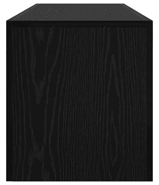 Fekete tölgy szerelt fa TV-szekrény LED-ekkel 140x36,5x40 cm