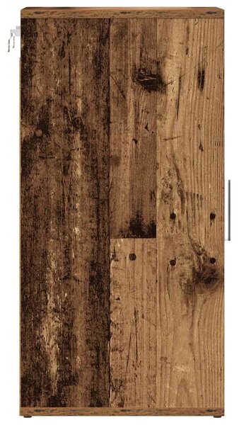 2 db antik fa színű szerelt fa cipősszekrény 32 x 35 x 70 cm