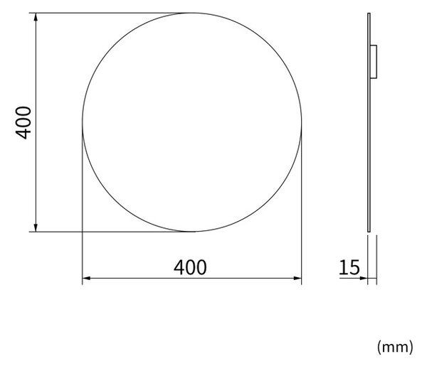 Erga Round, kerek tükör 40cm, ERG-V01-ROUND-4040-CL