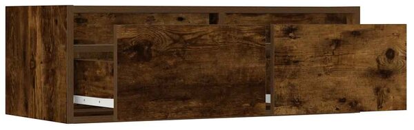 TV szekrény LED világítással füstölt tölgy 75x35,5x25 cm