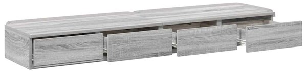 Ágyfiókok fiókkal Szürke sonoma 150 x 36.5 x 16.5 cm Faanyag