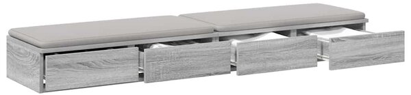 Ágyfiókok fiókkal Szürke sonoma 150 x 36.5 x 16.5 cm Faanyag