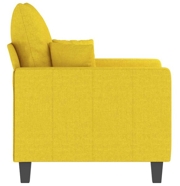 Világossárga szövet kanapéfotel 60 cm