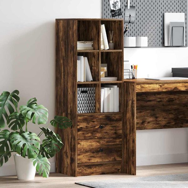 Magasfiú fiókkal Füstölt tölgy 45.5 x 34 x 127 cm Faanyag