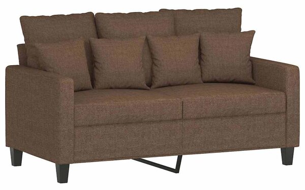 Kétszemélyes barna szövetkanapé 120 cm