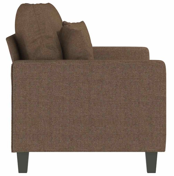 Kétszemélyes barna szövetkanapé 120 cm