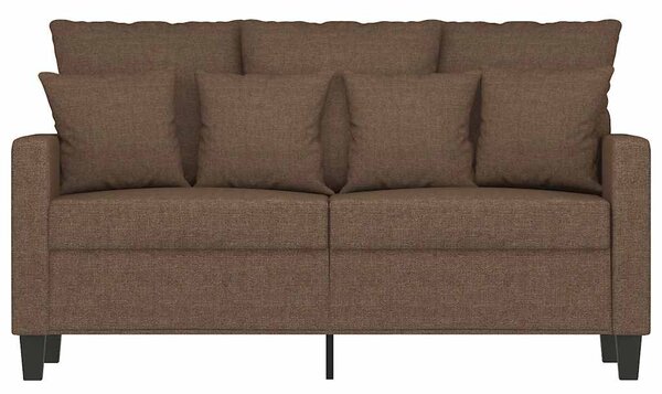 Kétszemélyes barna szövetkanapé 120 cm