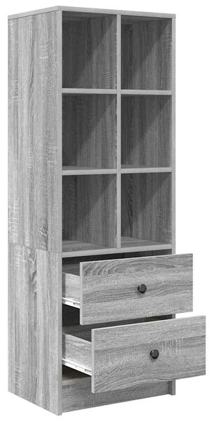 Magasfiú fiókkal Szürke sonoma 45.5 x 34 x 127 cm Faanyag