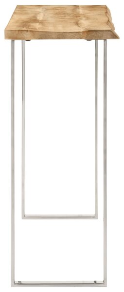 Tömör mangófa konzolasztal természetes éllel 105 x 33 x 76 cm