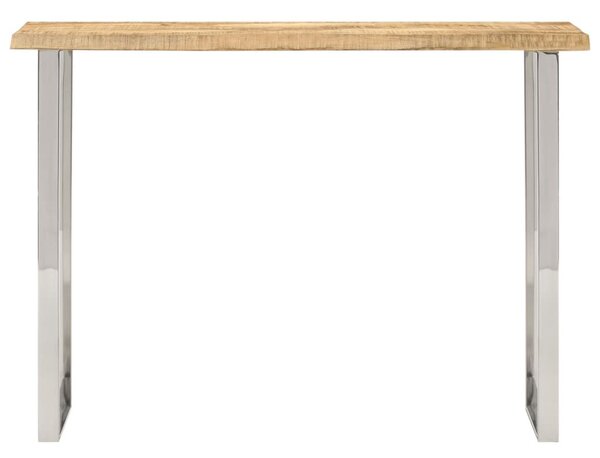 Tömör mangófa konzolasztal természetes éllel 105 x 33 x 76 cm