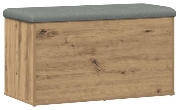 Kézműves tölgyfa tárolópad 82 x 42 x 45 cm redőzött fa