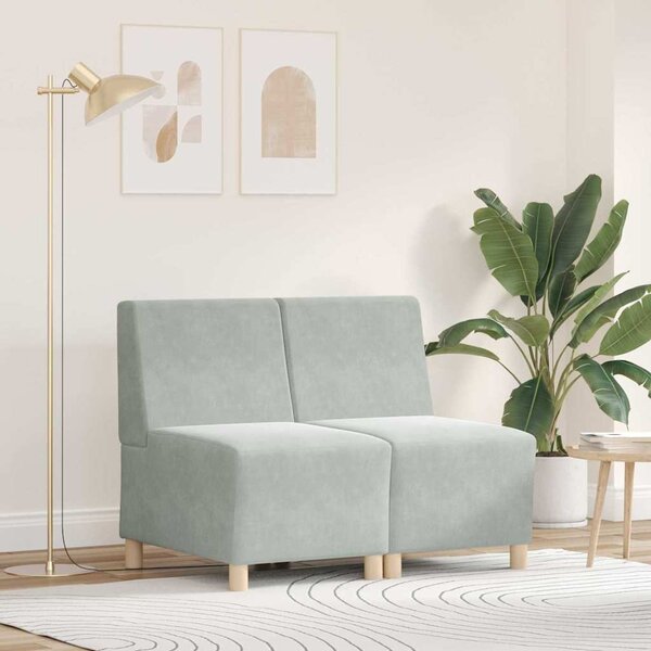 Karfa Nélküli Modularis Kanapé Egység 2 pcs Világosszürke