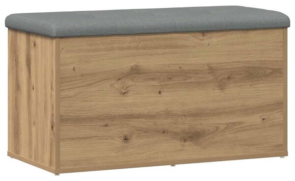 Kézműves tölgyfa tárolópad 82 x 42 x 45 cm redőzött fa
