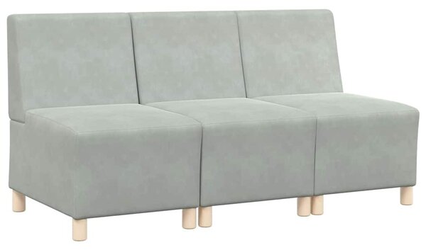 Karfa Nélküli Modularis Kanapé Egység 3 pcs Világosszürke