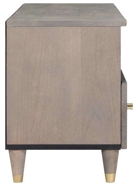 TV szekrény fiókkal Szürke 100 x 33 x 46 cm Tömör Mangófát