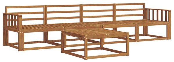 Kültéri kanapé szett 5 pcs Természetes Tömör Akácfa