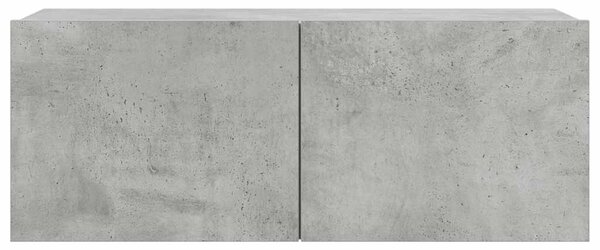 7 részes betonszürke szerelt fa TV-szekrényszett