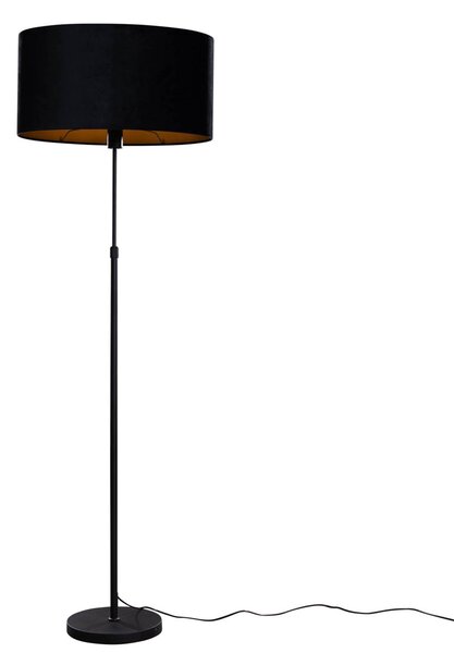 Állólámpa fekete ovális bársony lámpabúrával 50 cm - Parte