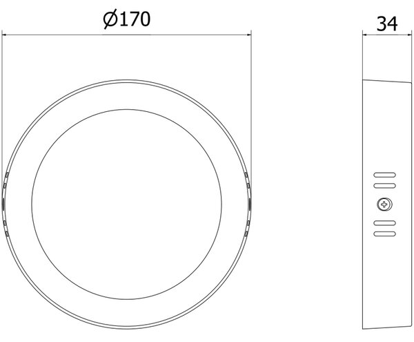 Mexen LDSR, LED mennyezeti lámpa, átmérő 17 cm, 12W, semleges - 4000K, 1320 lm, fehér - L212-017-1240-20