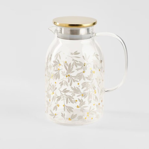 HOME & YOU üveg kancsó 1500ml , arany fagyöngy