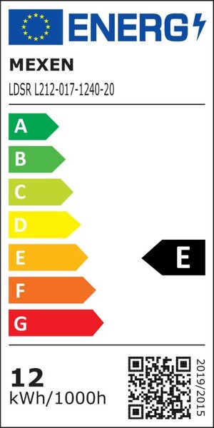 Mexen LDSR, LED mennyezeti lámpa, átmérő 17 cm, 12W, semleges - 4000K, 1320 lm, fehér - L212-017-1240-20