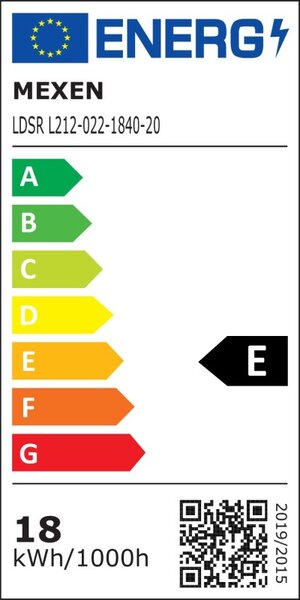 Mexen LDSR, LED mennyezeti lámpa, átmérő 22 cm, 18W, semleges - 4000K, 1980 lm, fehér - L212-022-1840-20