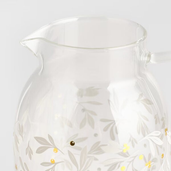 HOME & YOU üveg kancsó 1500ml , arany fagyöngy