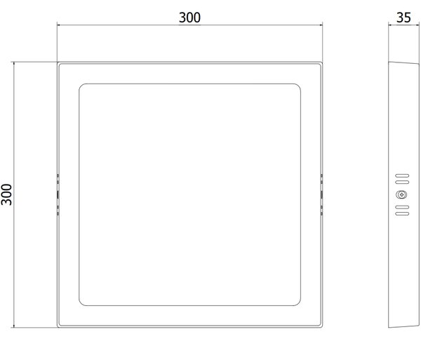 Mexen LDSS, LED mennyezeti lámpa, méret 30 x 30 cm, 24W, semleges - 4000K, 2640 lm, fehér - L213-030-2440-20