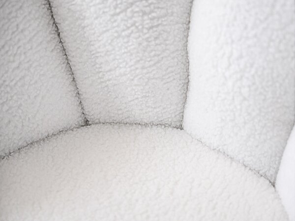 Forgatható design fotel BLOOM lábtartóval, fehér