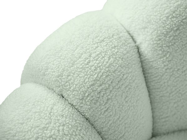 Forgatható design karosszék BLOOM lábtartóval, világoszöld