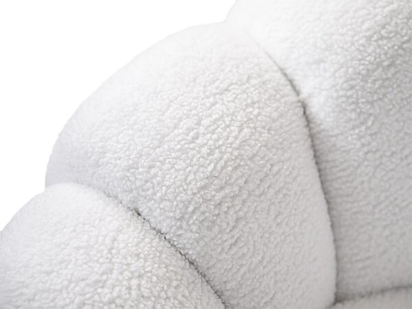 Forgatható design fotel BLOOM lábtartóval, fehér