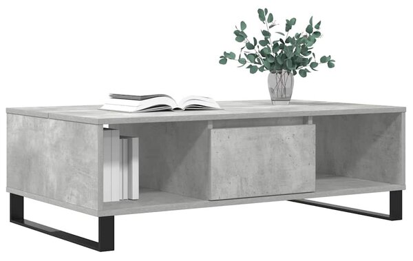 Betonszürke szerelt fa dohányzóasztal 104 x 60 x 35 cm