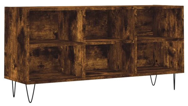 Füstös tölgy színű szerelt fa TV-szekrény 103,5x30x50 cm
