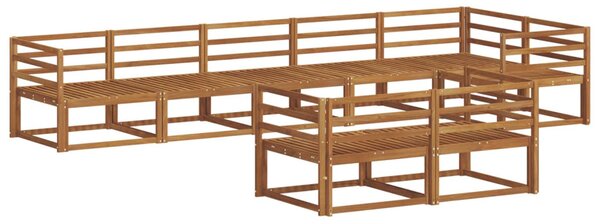 Kültéri kanapé szett 8 pcs Természetes Tömör Akácfa