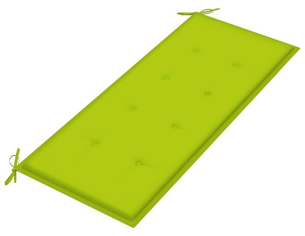Tömör tíkfa rakásolható kerti pad párnával 128,5 cm