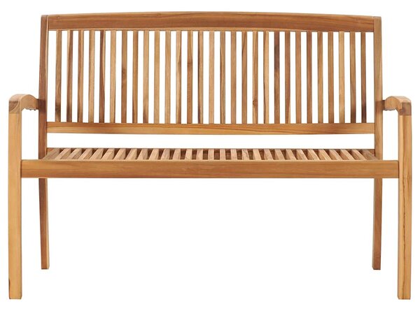 Tömör tíkfa rakásolható kerti pad párnával 128,5 cm