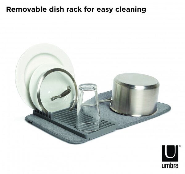 Umbra UDRY DRYING RACK sötétszürke összecsukható edényszárító matrac