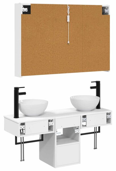 Fürdőszobai Szekrény Szett 4 pcs Fehér 103,5 x 15,5 x 70 cm