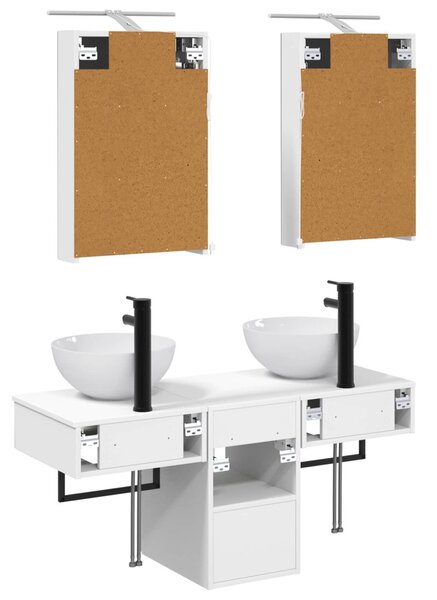 Fürdőszobai Szekrény Szett 5 pcs Fehér 40 x 10,5 x 60,5 cm