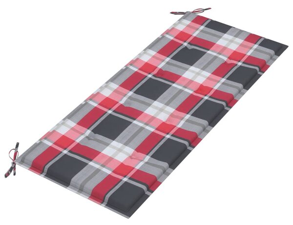 Összecsukható bambusz kerti pad párnával 118 cm