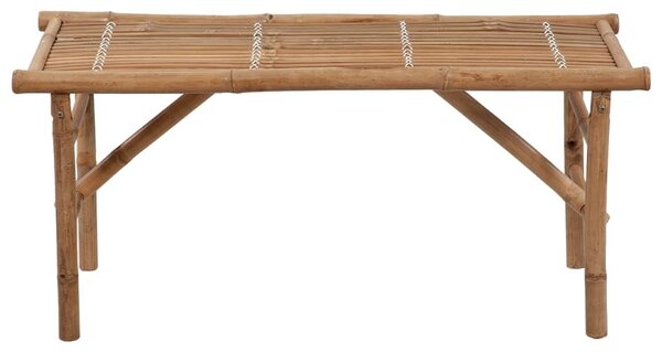 Összecsukható bambusz kerti pad párnával 118 cm