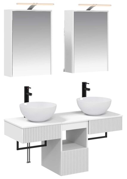Fürdőszobai Szekrény Szett 5 pcs Fehér 43 x 16 x 62,5 cm
